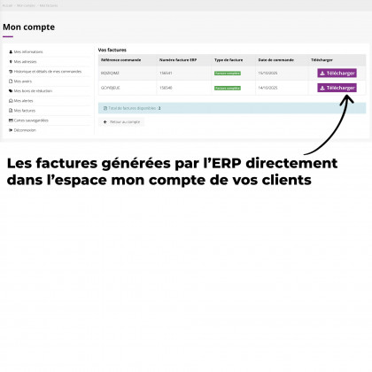 Vos factures ERP dans votre prestashop